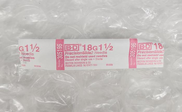 BD 5ML SYRINGE AND 305196 BD 18G 1.5 PRECISION GLIDE NEEDLES