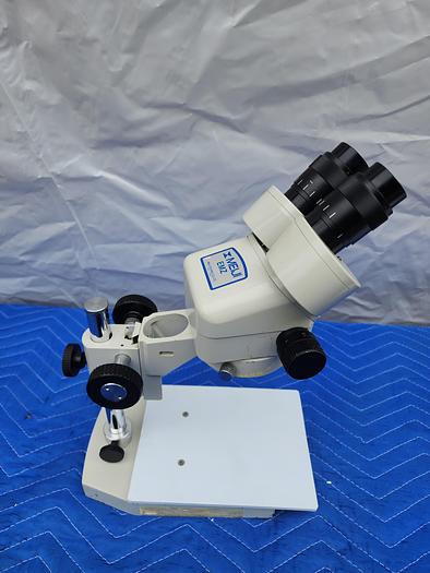 Used MEIJI EMZ 28056 OPTICAL INSPCETION MISCROSCOPE WITH BOOMSTAND 