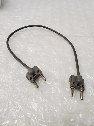 Used Pomona 2BA-36 Double Banana Plug, Twisted Pair, 36” Cable Length, Brass, Gray, 2BA Series