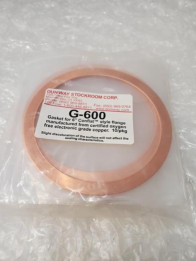 Used DUNIWAY G-600 GASKET