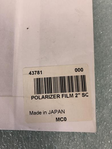 Used POLARIZER FILM 2'' SC