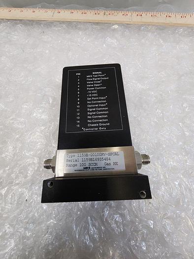 Used MKS MASS FLOW CONTROLLER RANGE 1000 SCCM MODEL 1159B-00100RV-SPCAL