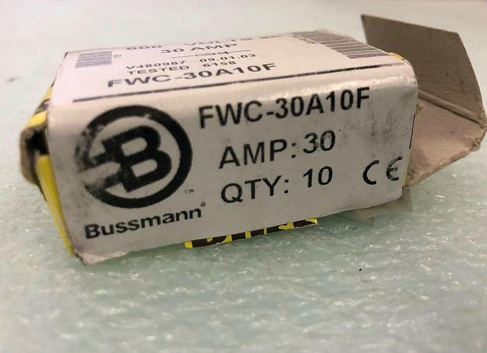 Used Bussmann FWS-30A10F 30AMP FUSE 600 VOLTS