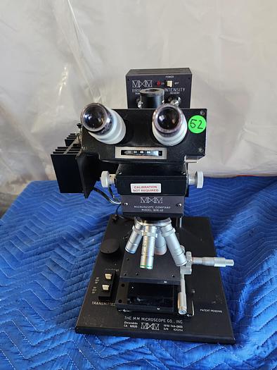 Used THE MM MICROSCOPE INC WM40 OBJECTIVES BAUCH AND LOMB 25X 0.31 NA, 50X 0 45 NA, 2.25X 0.04 NA, 8X