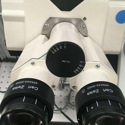 Used CARL ZEISS MICROSCOPE AXIOTECH VARIO 100HD WITH KONICA MINOLTA SPECTROPHOTOMETER