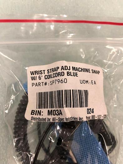 WRIST STRAP ADJ MACHINE SNAP W-6' COILCORD BLUE SP7960