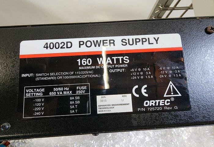 Used ORTEC 4001C WITH 4002D POWER SUPPLY