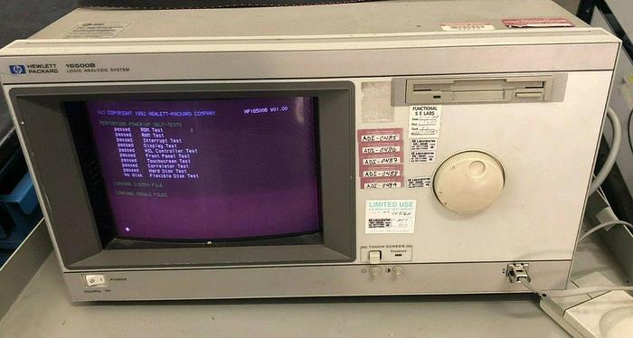 Used HEWLETT PACKARD 16500B LOGIC ANALYSIS SYSTEM