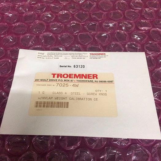 TROEMNER 7025-4W CLASS 4 Steel screw knob