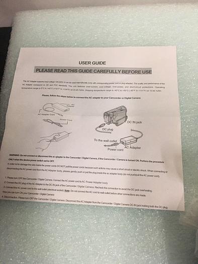 Used HQRP ADAPTER DCJ+EUR 9V 4.5A