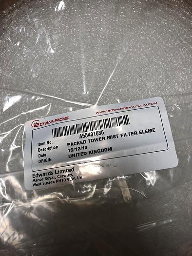 Used EDWARDS A55401036 PACKED TOWER MIST FILTER ELEME