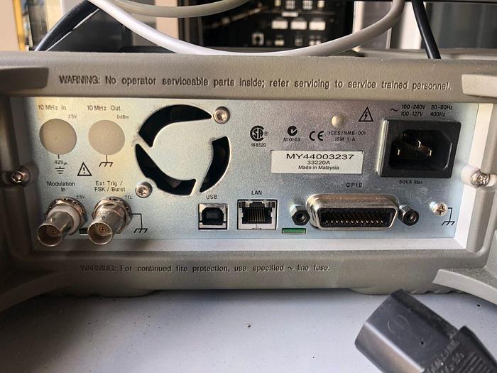 Used AGILENT 33220A ARBITRARY WAVEFORM GENERATOR