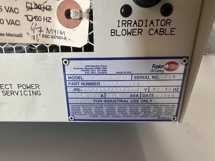 Used FUSION UV CURING P-300M