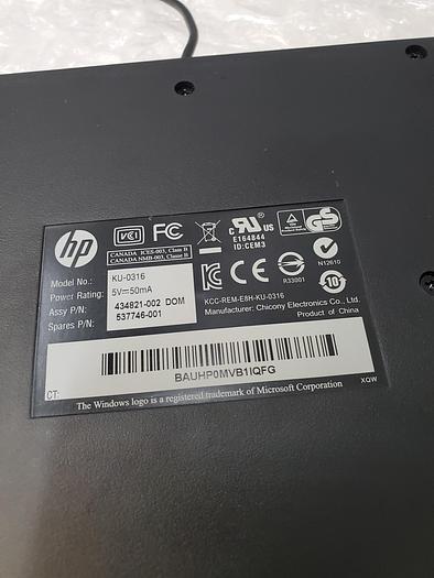 Used HP KU-0316 KEYBOARD