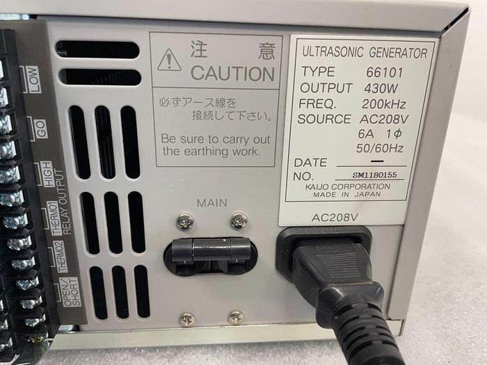 Used Kaijo Midsonic 200 430w 200kHz 208V Digital Ultrasonic Generator 66101