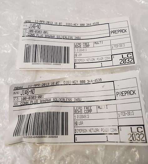 EMERSON NETWORK BANANA PLUG CONNECTORS