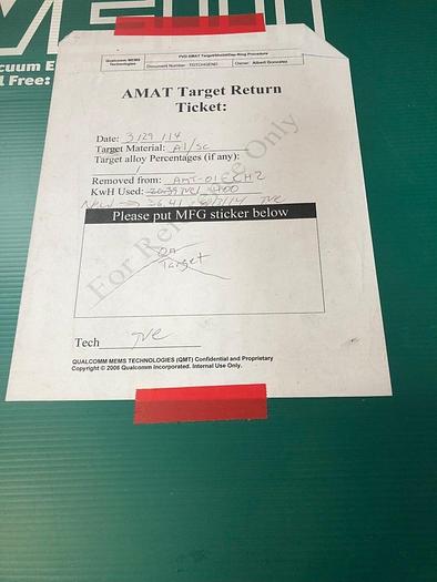 Used AMAT TARGET AI-SC (removed from amt-01-ch2)