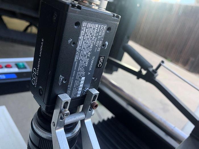 Used GLASS SCRIBE MANUAL WITH CCD CAMERA, MOTION CONTROLLERS XY  SERVO MOTORS, COLOR