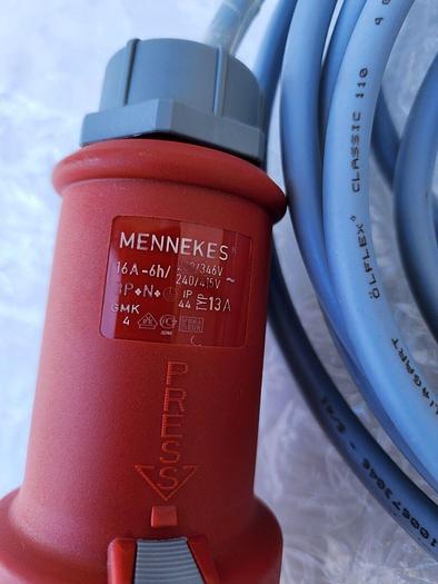 Used MENNEKES PLUG CONNECTOR 16A-6H/ TYPE 13A WITH CABLE
