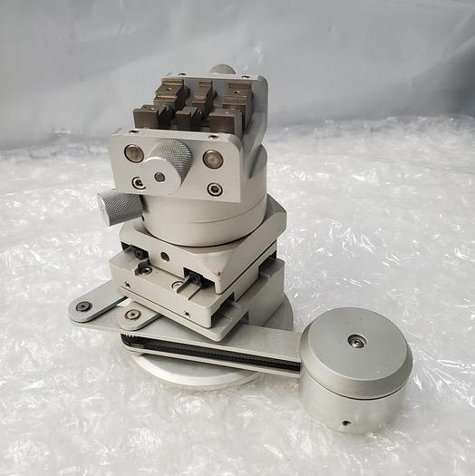 Used OLYMPUS MICROSCOPE FIXTURE WITH DUAL MICROMETERS