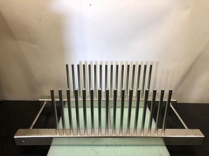 Used STAINLESS STEEL SUBSTRATE RACK HOLDS CLASS 10