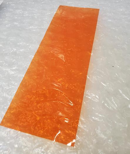 Used ARTUS PLASTIC SHEET AMBER 5X20X.001