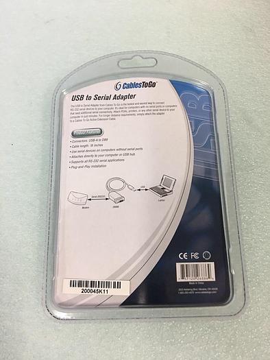 Used CABLESTOGO USB TO SERIAL ADAPTER 2004K11