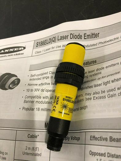 Used BANNER S186ELD LASER DIODE