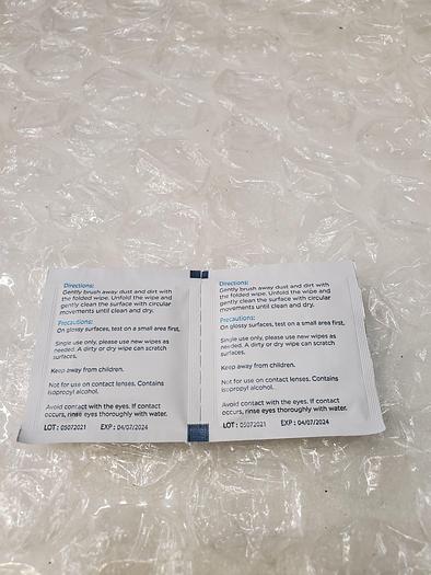 Used CARETOUCH 210 LENS & SCREEN CLEANING WIPES