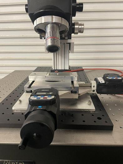 Used MITUTOYO MICROSCOPE WITH DIGITAL MICROMETERS (THORLABS TABLE SOLD SEPARATE)