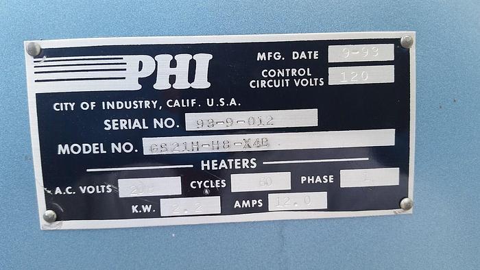 Used PHI #GS 21H-H8-X4B Precision Pneumatic Press