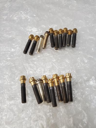 Used DUNIWAY SFBN-24-225 SILVER-PLATED 12 POINT BOLTS (PACK OF 18)