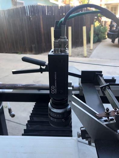 Used GLASS SCRIBE MANUAL WITH CCD CAMERA, MOTION CONTROLLERS XY  SERVO MOTORS, COLOR