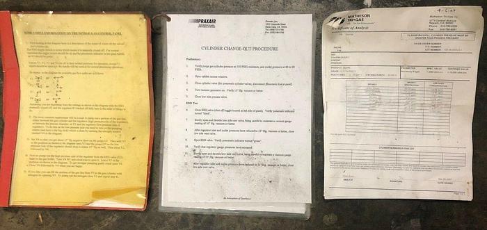 Used PRAXAIR AMMONIA & SILANE MONITORS FOR GAS CABINET