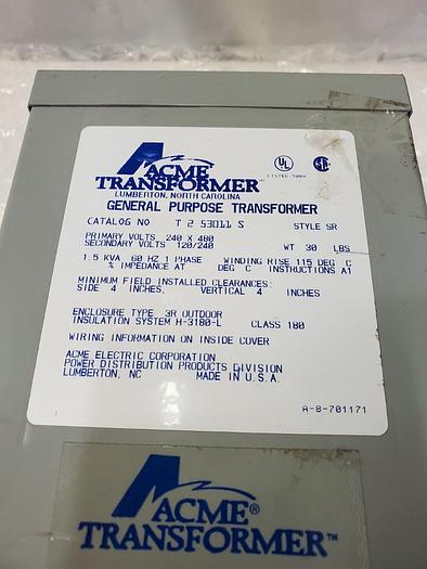 Used ACME TRANSFORMER T2  53011 S
