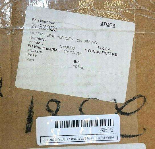 Used FILTER HEPA 1000 CFM AIRGUARD NS44474-001-1211-0021