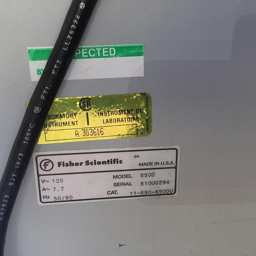 Used FISHER SCIENTIFIC MODEL 650D
