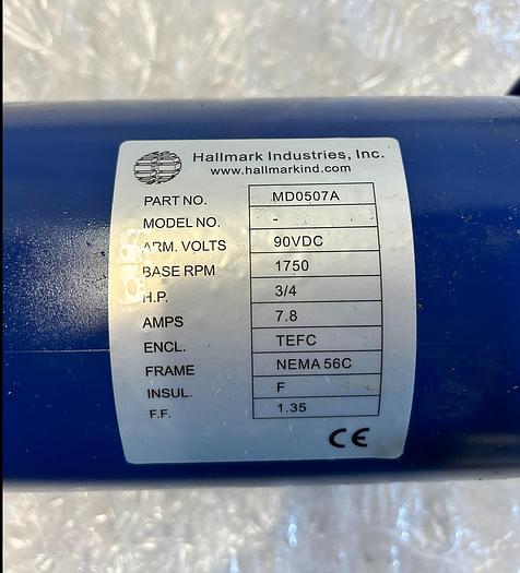 Used HALLMARK INDUSTRIES MD0507A MOTOR
