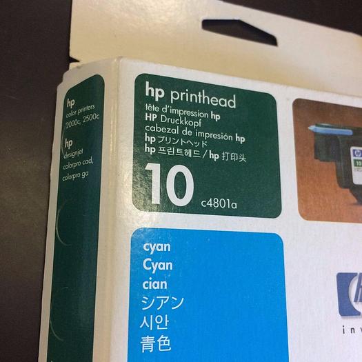 Used HP 10 INK COLOR CYAN LOT OF 4