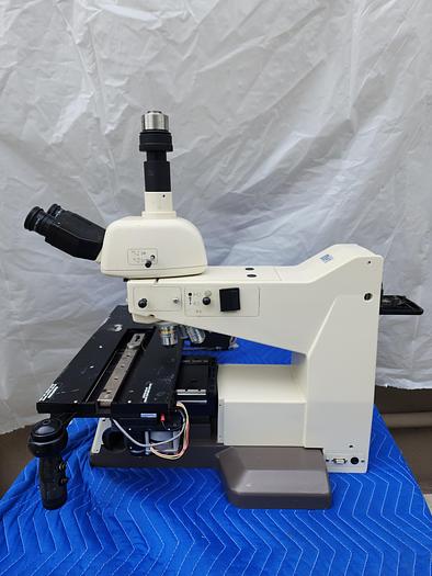 Used NIKON OPTIPHOT 200 Wafer Inspection Scope with Trinocular ergonomic Head with Nikon objective 5x, 10x  CF Plan, Nikon 50x, and Nikon 100x CF Plan
