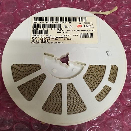 KEMET T491B156K010AS CAP 15UF VOLTS 10