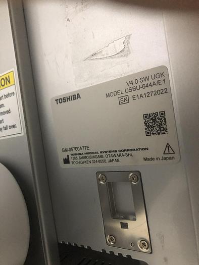 Gebraucht Toshiba Viamo Ultraschallsystem mit 1x Sonde auf Trolley