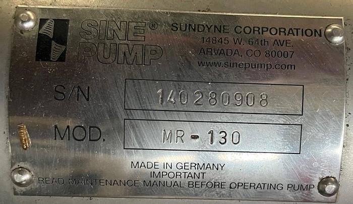 Used 3" SINE/SUNDYNE MODEL MR-130 PUMP - 1 HP