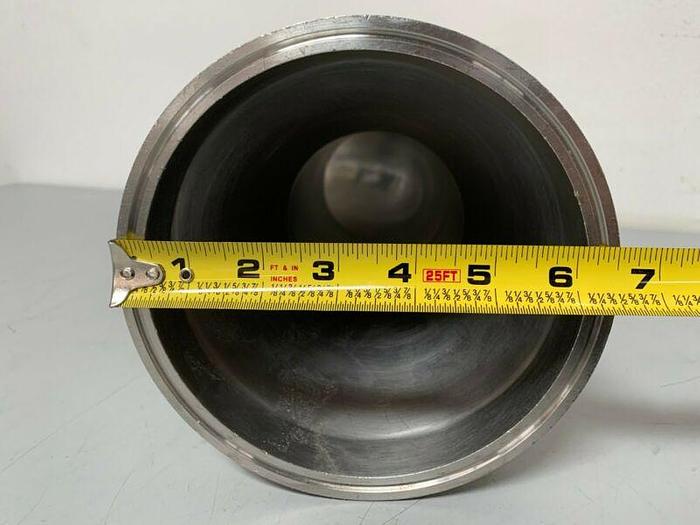 Used Stainless Steel 90 Degree Reducer w/ Sanitary Fittings 4.5" to 6.5"