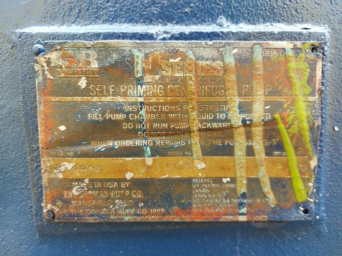 Used Gorman-Rupp Motorized Self-Priming Pump