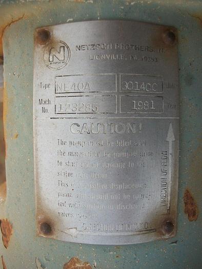 Used Pump, Moyno, 1 HP, 2-1/2", S/st & C/st, Netzsch, #S740715