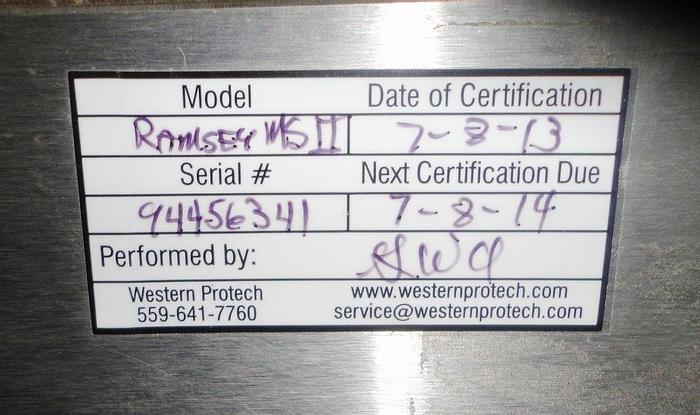 Used Detector, Metal, 20" x 5", Ramsey Icore, S/st (2) #S741581