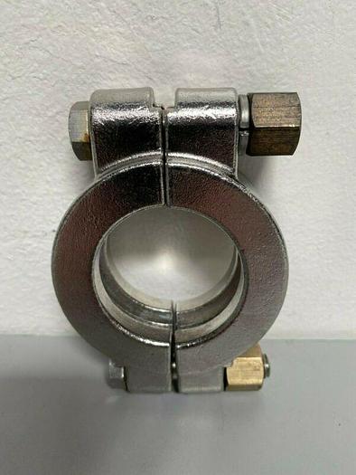 Used Lot of 2 - Tri-Clover Stainless Steel 2.5" OD Bolted High Pressure Clamp
