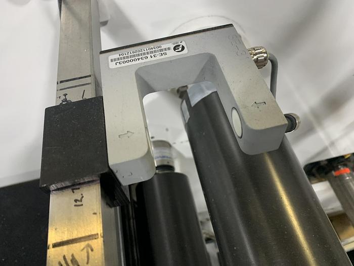 Used 18" WIDE WEBEX MODEL 1251 DUPLEX REWINDER W SIMCO ION BLOWER AND COGNEX CAMERA