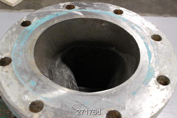 Used Goulds 3196 Goulds 3175, 8X10X15, 6 Vane Impeller, 14" Impeller Diameter, Stainless Steel Casing, Stainless Steel Stuffing Box, Stainless Steel Suction Side Plate, Packing. #27176